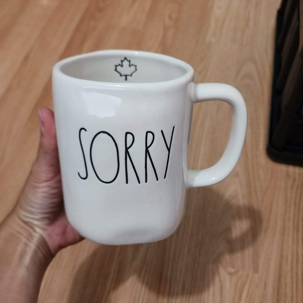 Rae dunn sorry mug